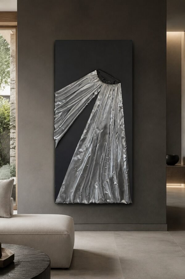 daclaudia-art-002 Quadro materico nero e argento
