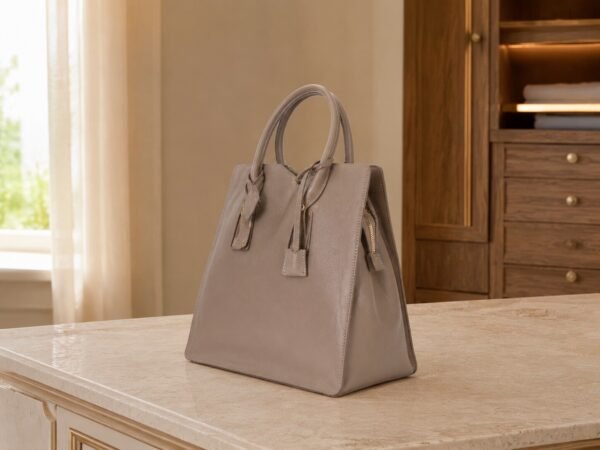 daclaudia-bag-001 Borsa grande taupe strutturata