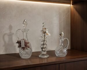 Lotto di vasi e decanter in cristallo