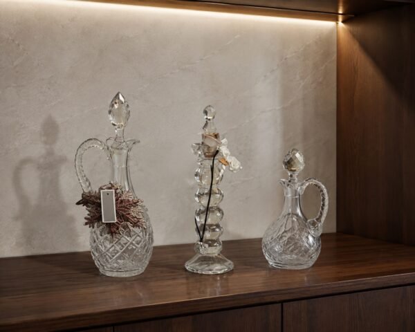 Lotto di vasi e decanter in cristallo