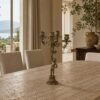 Candelabro in metallo color bronzo