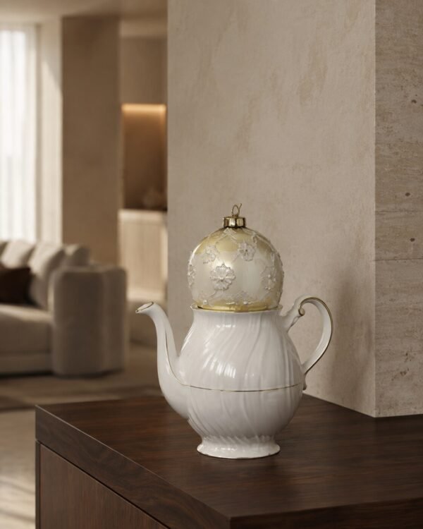 daclaudia-dec-008 Teiera decorativa bianca